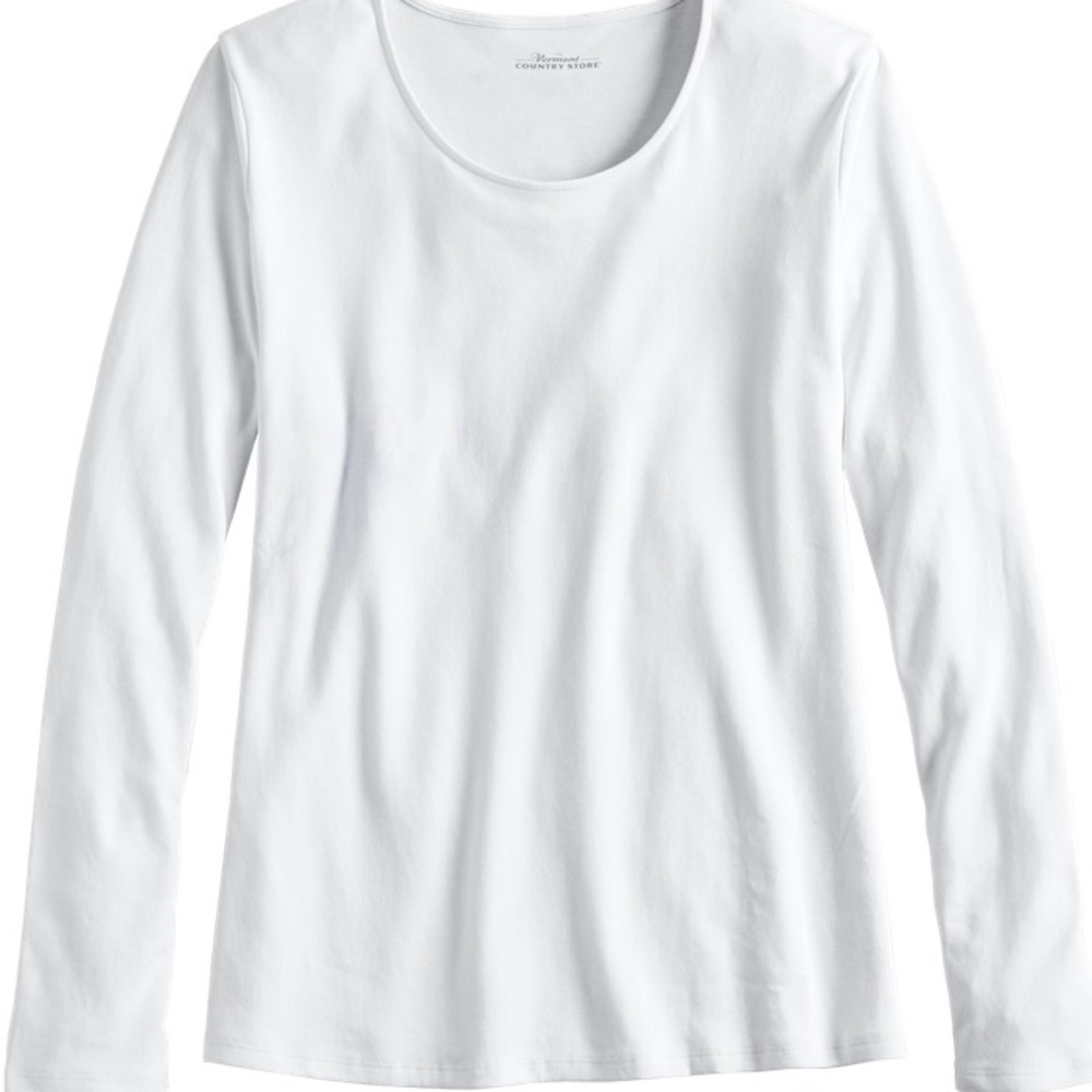 NWT WOMENS CLASSIC LONG SLEEVE TSHIRT SIZE 2XL COLOR WHITE